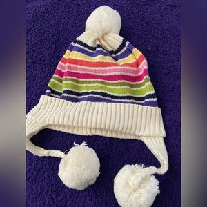 Kids winter hat! Super cute Pom Pom ties!
